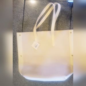 Ulta Leather Neutral Tote Bag